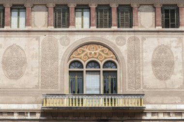 Architecture, modernist style, building facade, Casa Gasull,by Lluis Domenech i Montaner, Reus,province Tarragona,Catalonia. clipart