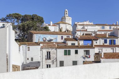 Cadaques, İspanya-Mayıs 21,2015: Görünüm Köyü.