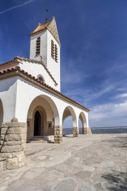 Mimari, dini bina, kutsal adamış Lourdes virgon, santuari eşiğinde de lurdes, Katalan köy Prats de Llusanes, il Barcelona, İspanya.