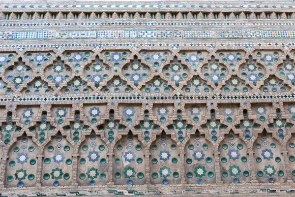 Détail façade mur cathédrale, style mudejar, Saragosse . — Photo