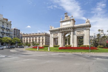 Anıt, kare, kemer, Porta de la Mar, Valencia.