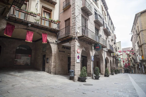 Vista de rua da vila medieval de Cardona, província de Barcelona, Catalunha . — Fotografia de Stock