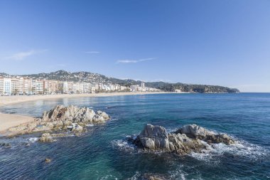 Akdeniz sahil Lloret de mar, turistik Costa Brava, il Girona, Katalonya, İspanya şehirde.