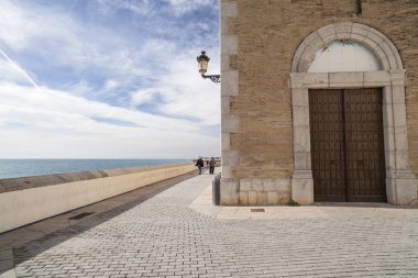 Sarayı, Palau Mar ı Cel Sitges Katalan köy il Barcelona, Katalonya, İspanya.