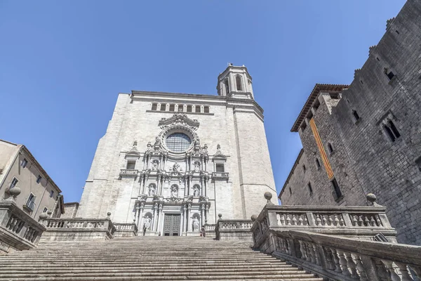 Centro histórico, Catedral. Girona, Catalunha, Espanha . — Fotografia de Stock