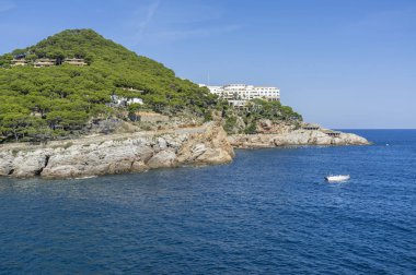 Akdeniz görünüm, Costa Brava Begur, il Girona, Katalonya, İspanya.