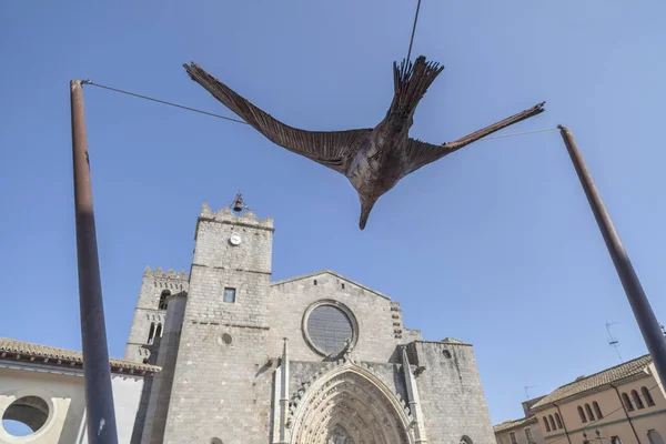 Basílica de Santa Maria, estilo gótico, Castello Empuries, Costa Brava, província Girona, Catalunha, Espanha . — Fotografia de Stock