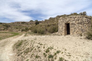 Tarımsal kullanım için inşaat ile manzara. Stonecraft,