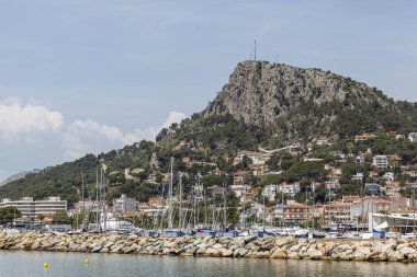 Port view, catalan village of L Estartit in Costa Brava, Catalonia. clipart
