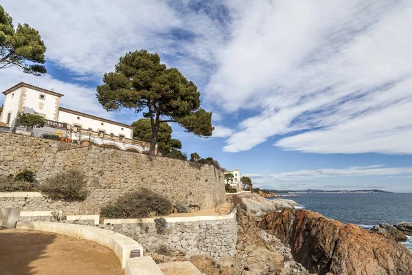 Ochoz, cami de ronda, Středozemního moře na Costa Brava, S Agaro, Katalánsko, Španělsko. — Stock fotografie