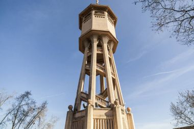 Tower water,Torre aigues, ancient water tank,modernist style .Sabadell,Catalonia,Spain. clipart