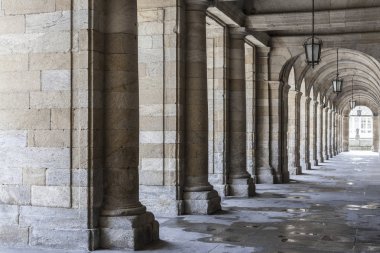 Palacio de Raxoi Sarayı, Obradoiro Meydanı. Santiago de Compostela, İspanya.