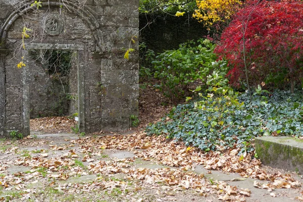 Park, Parque de San Domingos de Bonaval.Santiago de Compostela, Galicia, Spain. — стокове фото