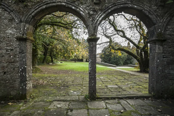 Parque, Parque de San Domingos de Bonaval.Santiago de Compostela, Galiza, Espanha . — Fotografia de Stock