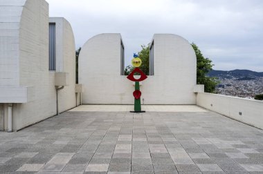 Bina Josep Lluis Sert, park, parc montjuic, Barselona tarafından dış Joan Miro Vakfı.
