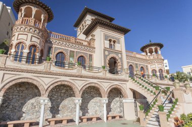 Mimari, anıt yapı, ev, casa de los navajas, neo-Mudéjar tarzı Torremolinos, İspanya.
