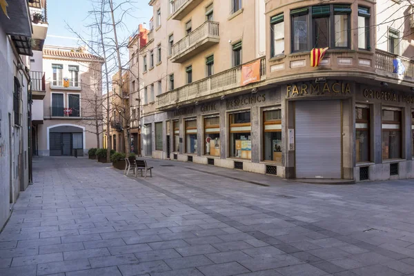 Vue sur la rue, centre historique de Mataro, Espagne . — Photo