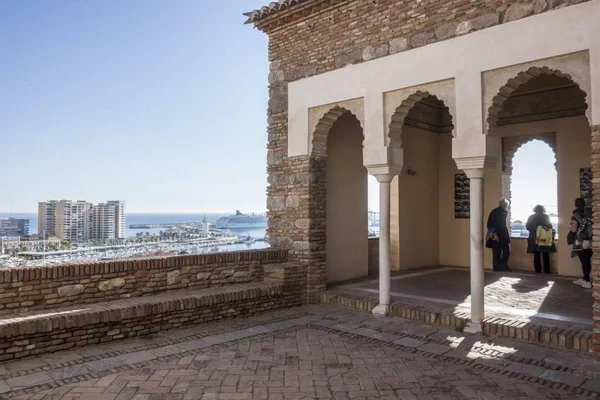Historic monument, La Alcazaba, palatial fortification.Malaga, Spain . — стоковое фото