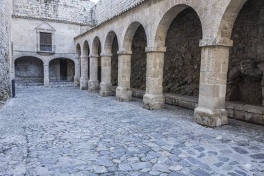 Tarihi alan, Dalt Vila, artırdı kasaba, Unesco Dünya Mirası güçlendirilmiş. Ibiza, İspanya.