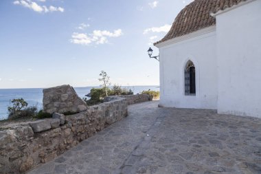 Tarihi alan, Dalt Vila, artırdı kasaba, Unesco Dünya Mirası güçlendirilmiş. Ibiza, İspanya.