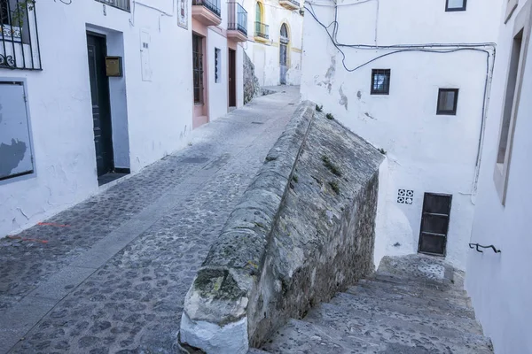 Historická oblast, Dalt Vila, opevněné město-zvýšil, světového dědictví UNESCO. Ibiza, Španělsko. — Stock fotografie