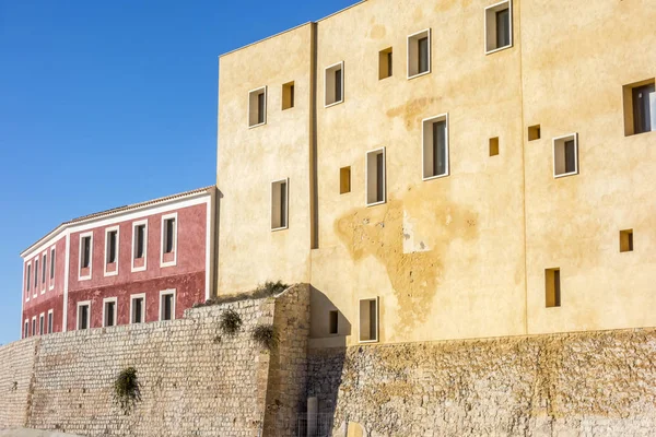 Historiska område, Dalt Vila, befäst höjde stad, UNESCO: S världsarvslista. Ibiza, Spanien. — Stockfoto