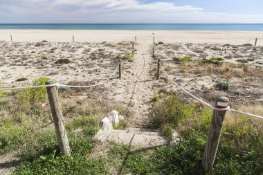 Akdeniz sahil, Costa Dorada, Katalonya, İspanya.