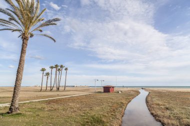 Akdeniz sahil, Costa Dorada, Katalonya, İspanya.