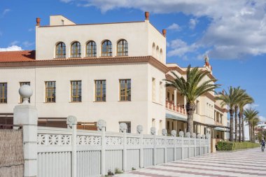 Hotel Le Meridien Ra Beach Otel ve Spa, Bina, deniz promenade, El Vendrell, Costa Dorada, Katalonya, İspanya dış.