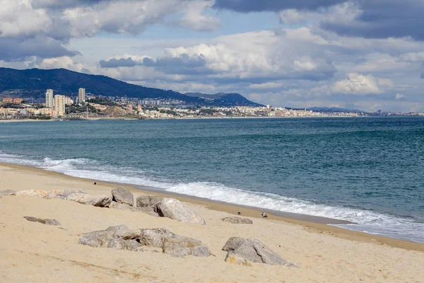 Playa de Badalona, Cataluña, España . — Foto de Stock