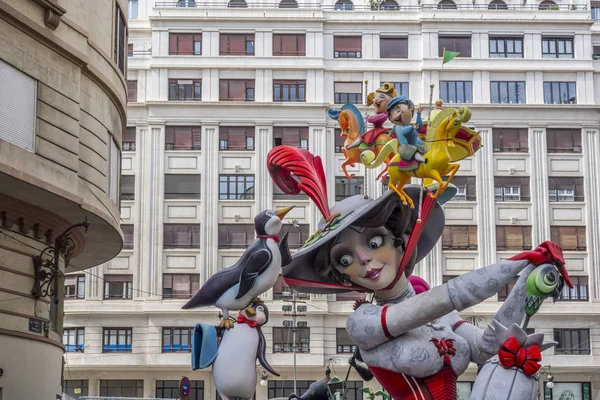 Falles, celebración tradicional, patrimonio cultural inmaterial de la Unesco, Valencia, España . — Foto de Stock