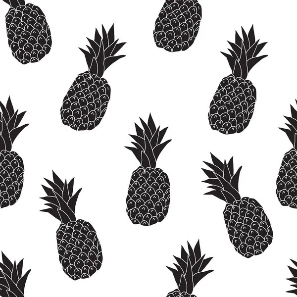 El patrón sin costuras de las piñas, el patrón para el fondo de frutas — Archivo Imágenes Vectoriales