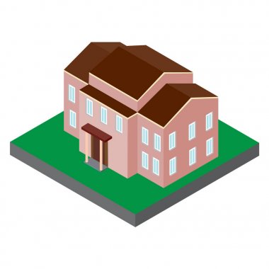 Binanın içinde bir izometrik projeksiyon. 