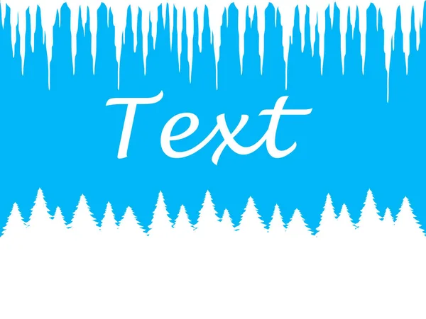 Winter blue background for writing text — Stock Vector