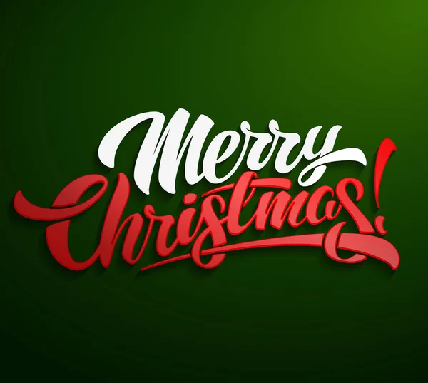Feliz Navidad inscripción diseño de letras — Vector de stock