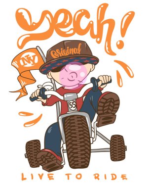 Cool çocuk Bisiklet t-shirt baskı
