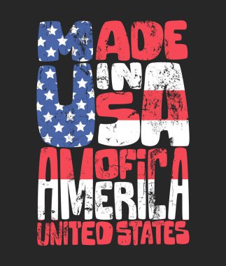 Vintage Denim tipografi, Amerikan t-shirt grafik
