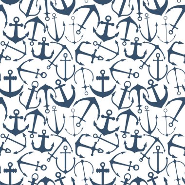 çapa ile sorunsuz vektör desen.