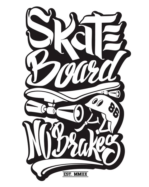 Skate board typography, t-shirt graphics, vectors. — Stock Vector