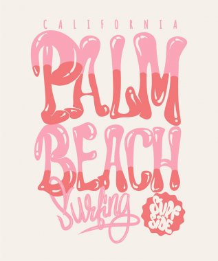Palm Beach California T-Shirt grafiği