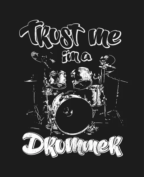 Giyim ve davul t-shirt tasarım için grafik
