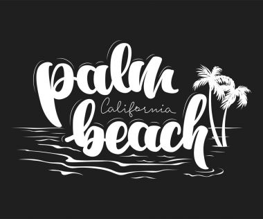 Palm Beach California T-Shirt tasarım.