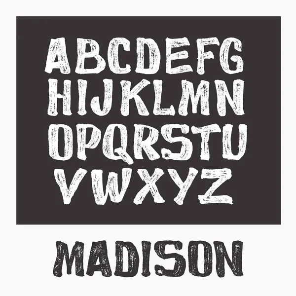 El çizim type yazı tipi. Tipografi vektör