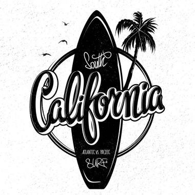 California sörf sanat, t-shirt giyim baskı grafik