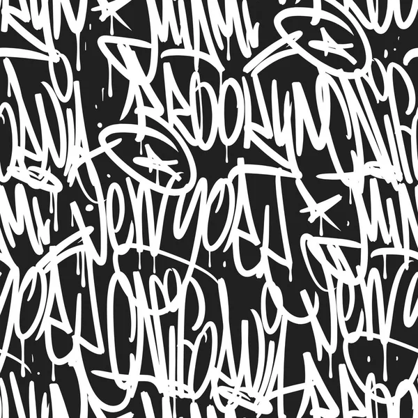 Brooklyn New York Miami California grafiti seamless modeli