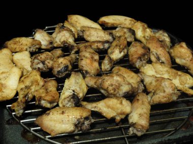 Soslu tavuk kanadı.