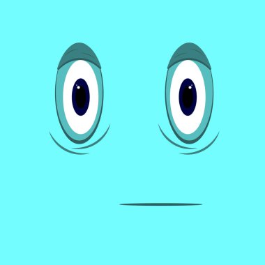 Mavi canavar simgesi yorgun