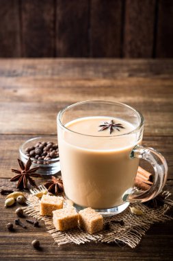 Hint masala chai rustik ahşap tablo