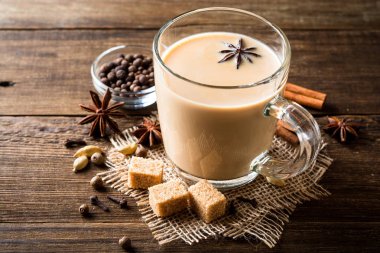 Hint masala chai rustik ahşap tablo