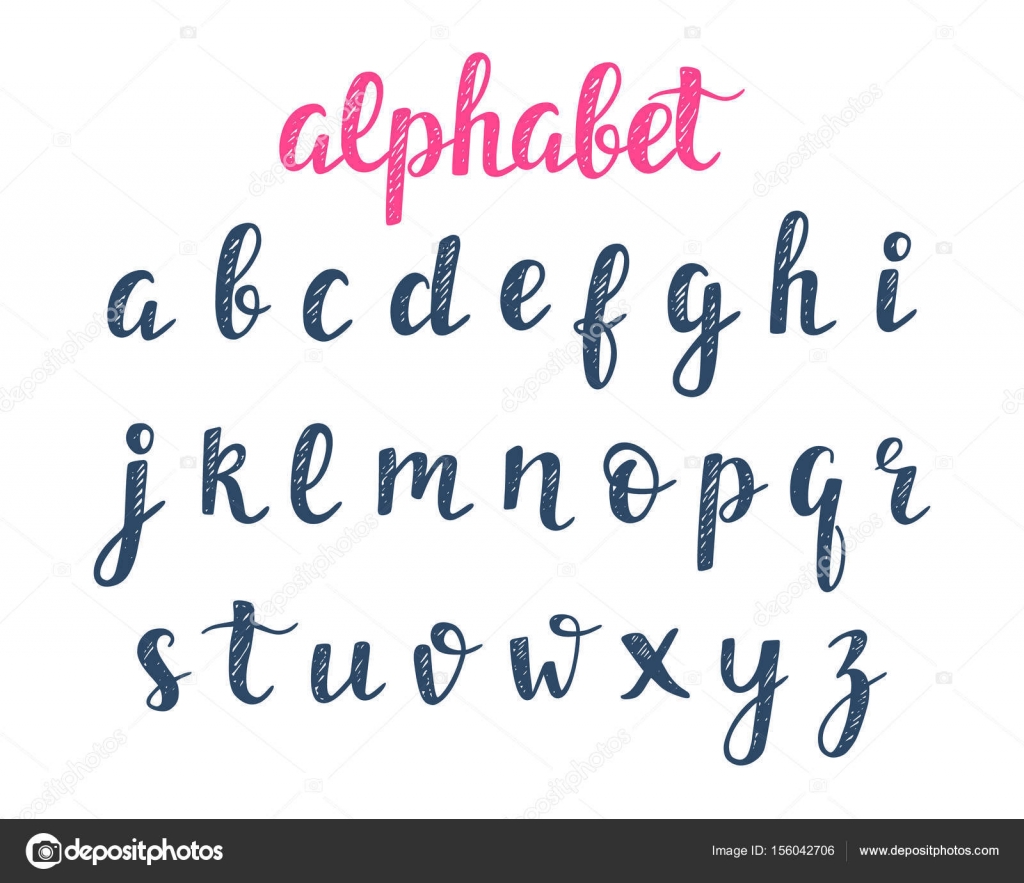 Vector Alfabet Abc Hand Belettering — Stockvector © Artrise 156042706